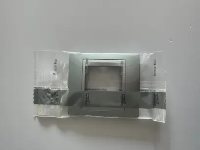 Unica Top - Krycí rámeček jednonásobný, Fluor Green/Aluminiu