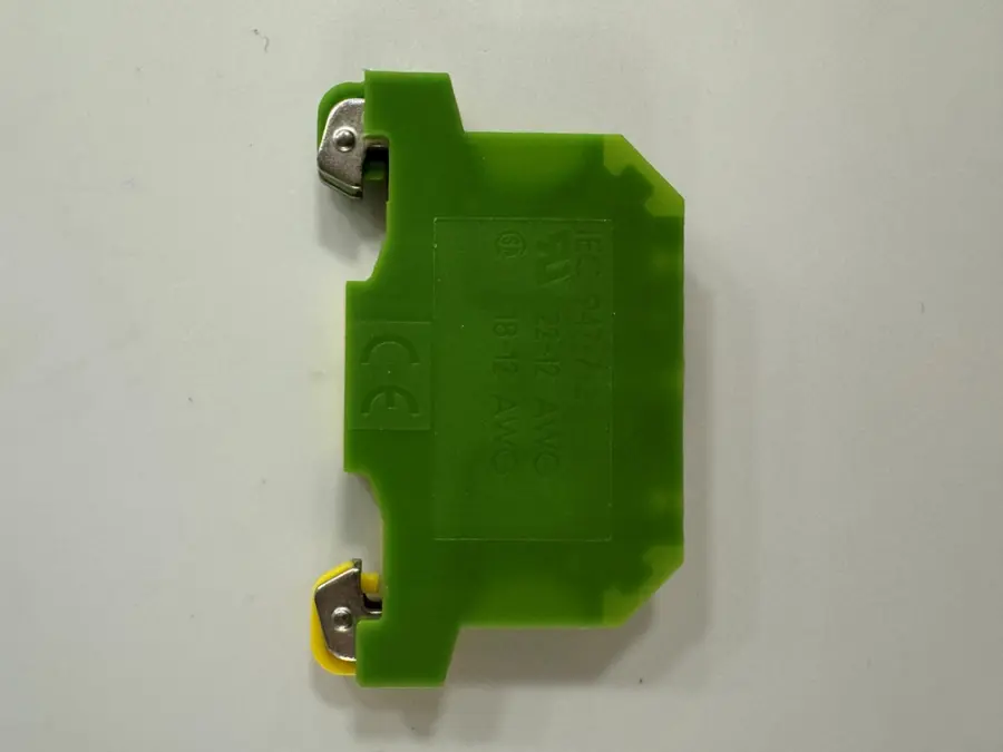 PE terminal 2 screw terminals green-yellow, 6mm, Sz. 2.5