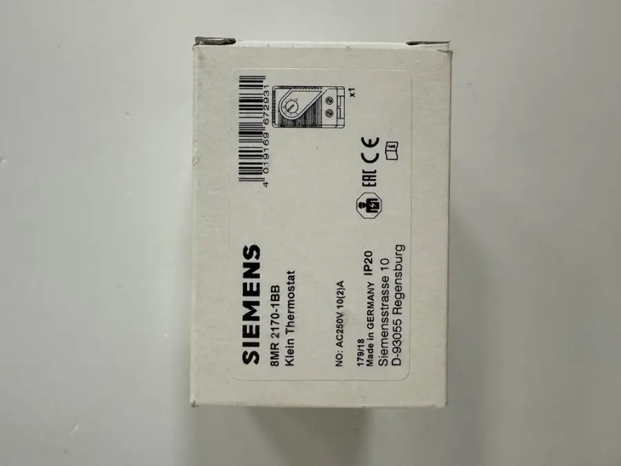 Thermostat NO contact 0 to 60 °C with NC contact with NO con
